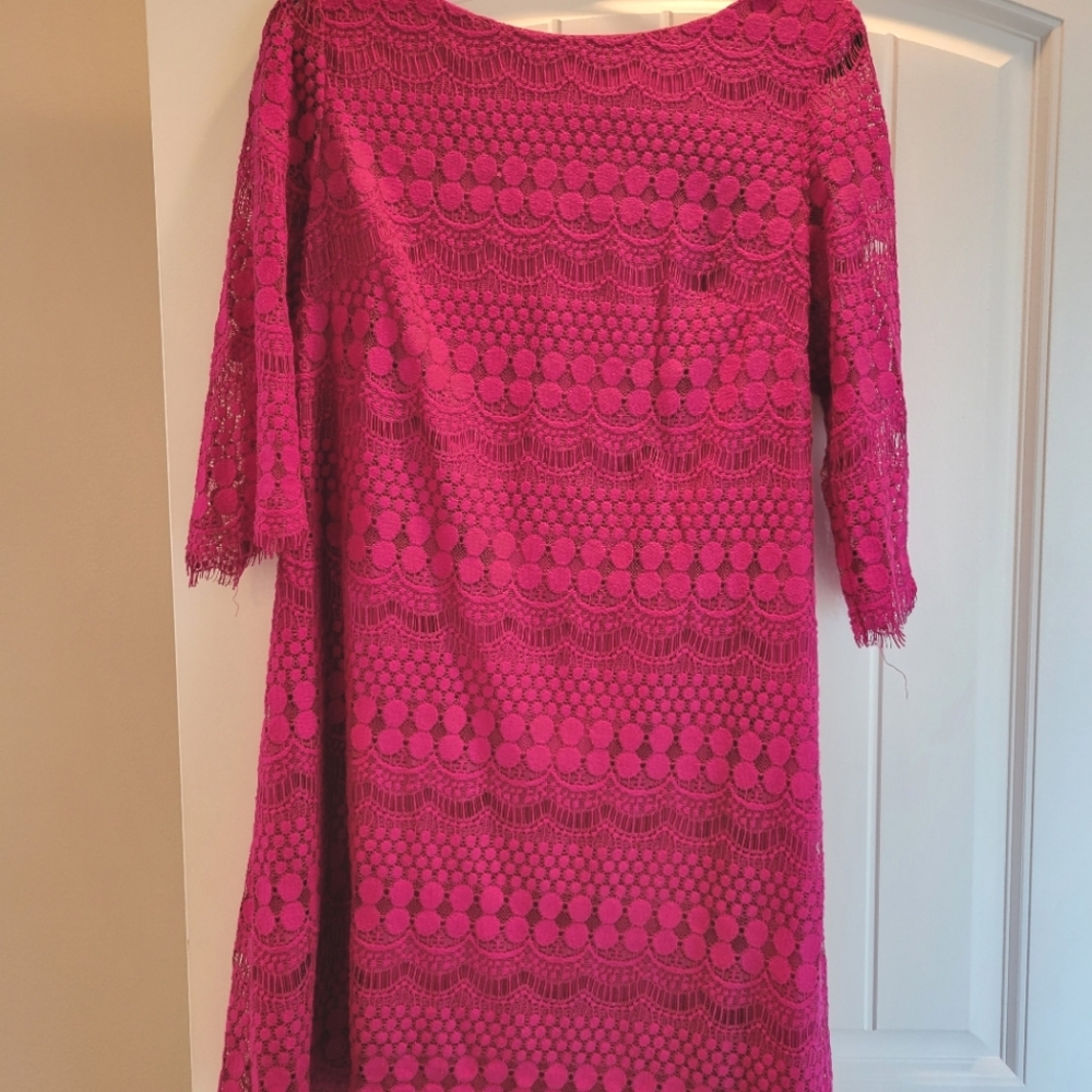 Size 16 Jessica Howard Lace dress in Magenta color